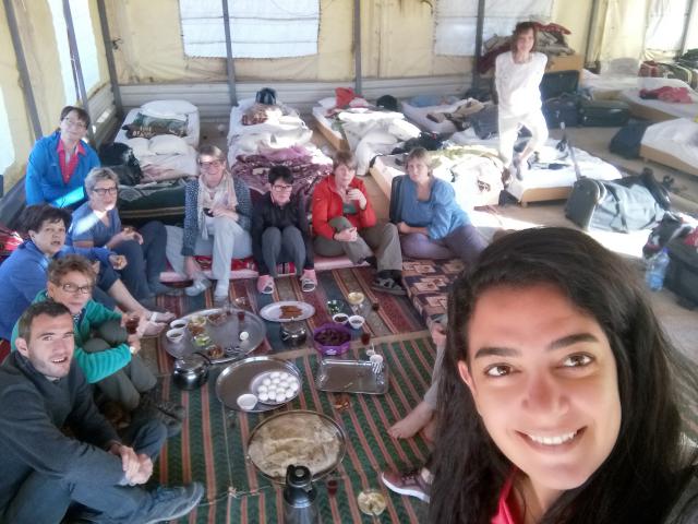 Selfie des randonneurs en Palestine Selfie des randonneurs en Palestine