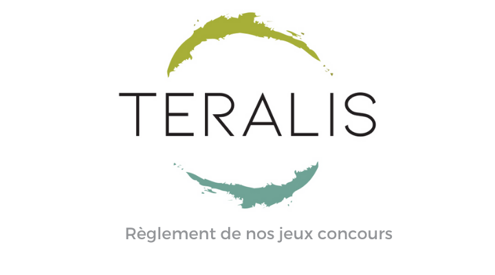 Logo TERALIS ASBL avec la mention "Règlement de nos jeux concours"
